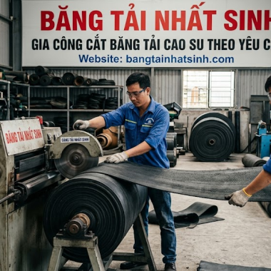 Cắt băng tải cao su theo yêu cầu giá tốt | Băng tải Nhất Sinh