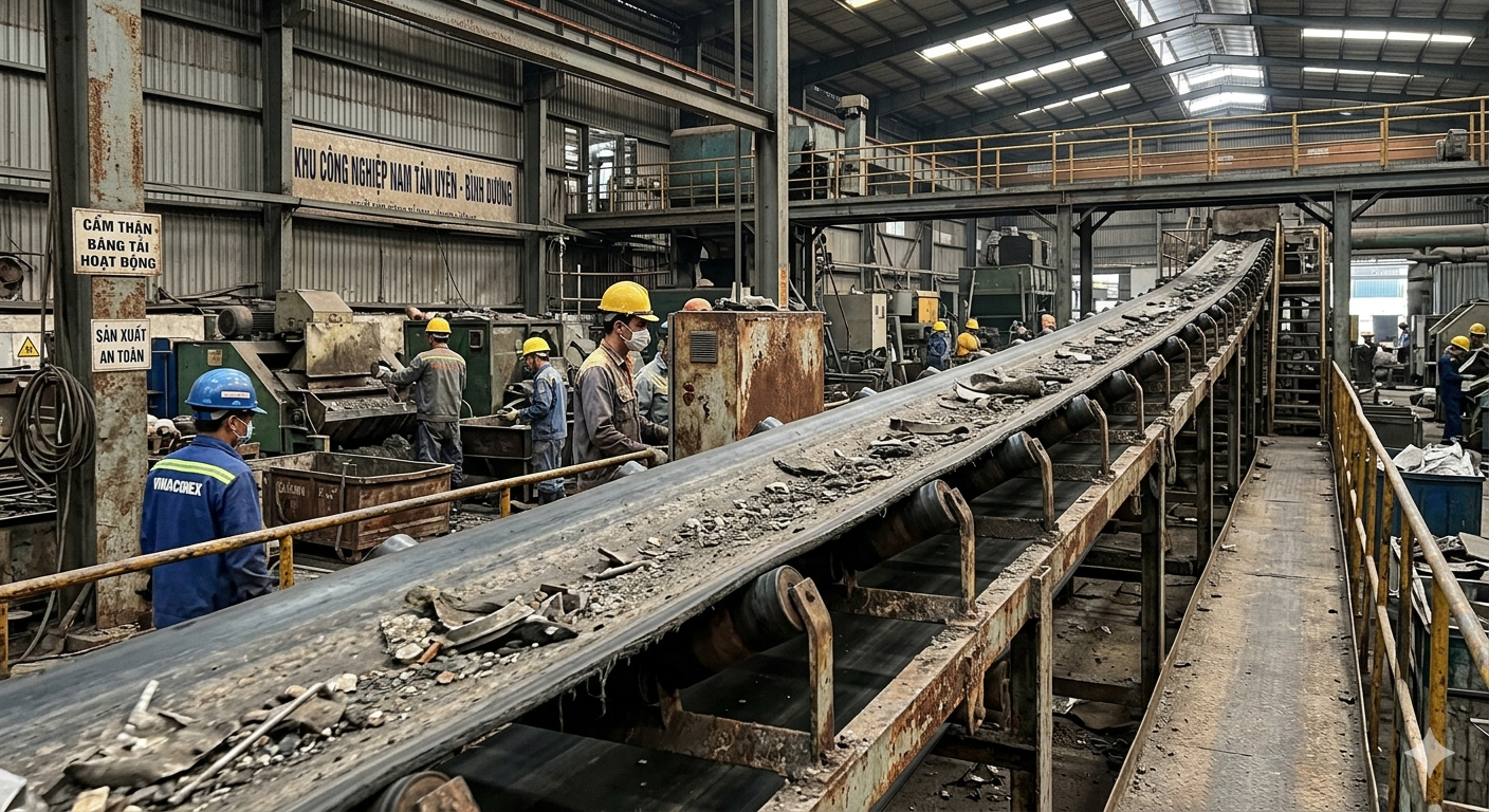mua bán băng tải cao su cũ Khu công nghiệp Nam Tân Uyên